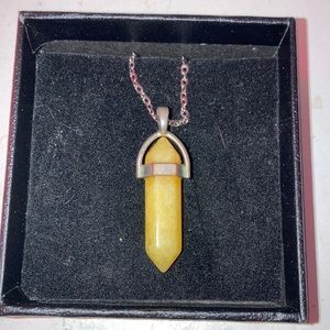 Yellow crystal necklace